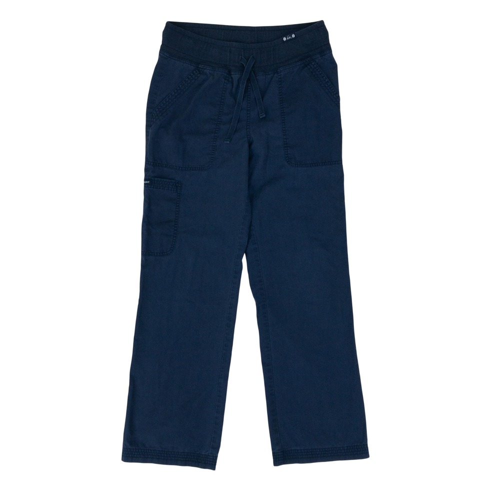 Koi Morgan Scrub Pants Womens Small Navy Blue Drawstring Nurse Vet Medical Cargo